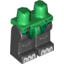 Набор LEGO Legs and Green Hips with Green Loincloth and White Paws Print, Черный