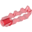 Набор LEGO Minifig Sword - Double Chi Blade Serrated with Bar Holder, Прозрачный красный