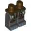 Набор LEGO Legs and Dark Brown Hips with Chima Loincloth and Gray Toes Print , Черный