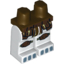 Набор LEGO Legs and Dark Brown Hips with Dark Brown Loincloth, Knee Pads and Gray Toes Print, Белый