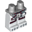 Набор LEGO Legs and Light Bluish Gray Hips with Dark Red Straps, Gray Fur, White Tail and White Claws Print, Белый