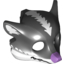Набор LEGO Minifig Mask Skunk with White Fur and Lavender Nose Print, Черный