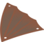 Набор LEGO Cloth Sail Triangular 12 x 21 with Winged Edge and Dark Brown Print, Красно-коричневый