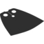 Набор LEGO Minifig Cloth Cape - Standard with Black and Dark Red Sides, Темно-красный