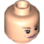 Набор LEGO Minifig Head Dual Sided Female Brown Eyebrows, Eyelashes, Pink Lips, Closed Mouth / Open Mouth Print (SW Padme Amidala) [Hollow Stud], Light Flesh