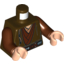 Набор LEGO Torso SW Layered Shirt, Dark Tan Undershirt, Reddish Brown Belt and Padawan Braid Print / Reddish Brown Arms / Light Flesh Hands, Темно-коричневый