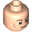 Набор LEGO Minifig Head Dual Sided Brown Eyebrows, Black Eyes with Pupils, Wrinkles, Sad / Angry Print (SW Anakin) [Hollow Stud], Light Flesh