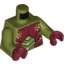 Набор LEGO Torso Galaxy Squad Mantizoid with Dark Red, Yellowish Green and Black Exoskeleton Print / Olive Green Arms / Dark Red Hands, Оливковый