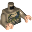 Набор LEGO Torso Olive Green Body Armor with Radio and Pockets Print / Dark Tan Arms / Light Flesh Hands, Dark Tan