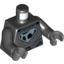 Набор LEGO Torso Shirt with Muscles, Tor-An Silver Chest Emblem and Oval Belt Buckle Print / Black Arms / Dark Bluish Gray Hands, Черный