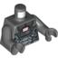 Набор LEGO Torso Armor with '002', 'FF446', 'DANGER', and White Rectangle Print / Dark Bluish Gray Arms / Dark Bluish Gray Hands, Темный сине-серый