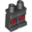 Набор LEGO Legs and Hips with Silver Belt and Red Knee Pads Print, Черный