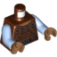 Набор LEGO Torso Weequay Leather Armour Print / Bright Light Blue Arms / Medium Dark Flesh Hands, Красно-коричневый