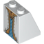 Набор LEGO Slope 65В° 2 x 2 x 2 with Bottom Tube with Layered Dress with Medium Blue Skirt and Gold Belt and Sash Print, Белый