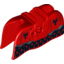 Набор LEGO Horse Barding, Smooth Edge with Black Dragon Heads and Silver Trim Print, Красный