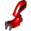Набор LEGO Dragon Leg (Castle) Left with Black Claws and Hip Pattern, Красный
