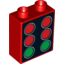 Деталь LEGO BRICK 1X2X2, DEC. "GO SIGNAL", Не определен