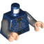 Набор LEGO Torso Waistcoat with Silver Stars and Tree of Gondor Print / Dark Bluish Gray Arms / Light Flesh Hands, Темно-синий