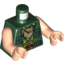 Набор LEGO Torso Vest with Checkered Bandana and Ammunition Belt Print / Light Flesh Arms / Light Flesh Hands, Темно-зеленый