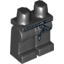 Набор LEGO Legs and Hips with Dark Bluish Gray and Silver Belts and Buckles Print, Черный