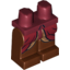 Набор LEGO Legs and Dark Red Hips with Dark Red and Gold Elven Robe Print, Красно-коричневый