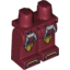 Набор LEGO Legs and Hips with Iron Man Gold and Silver Knee Plates and Gold Boots Print, Темно-красный