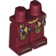Набор LEGO Legs and Hips with Iron Man Gold and Silver Knee Plates, Boots and Belt Print, Темно-красный