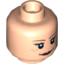 Набор LEGO Minifig Head Dual Sided Female Dark Orange Eyebrows, Eyelashes, Freckles and Dark Red Lips Smiling / Scared Print [Hollow Stud], Light Flesh