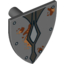 Набор LEGO Minifig Shield - Triangular with Silver Studs and Diamonds and Mud Spots Print, Темный сине-серый