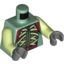 Набор LEGO Torso LotR Armor with Light Green and Dark Red Straps and Belt Print / Yellowish Green Arms / Dark Bluish Gray Hands , Sand Green