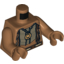 Набор LEGO Torso Bare Chest with Beaded Armor, Fur and Gold Minifig Pendant Print / Medium Dark Flesh Arms / Medium Dark Flesh Hands, Medium Dark Flesh