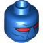 Набор LEGO Minifig Head Alien with SW Narrow Set Red Eyes and Black Facial Features Print (Cad Bane) [Hollow Stud], Голубой