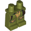 Набор LEGO Legs and Hips with SW Metallic Gold Armor and Knee Pads and Dark Brown Straps Print, Оливковый