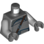 Набор LEGO Torso SW Vest with Two Small Buttons, Dark Brown Shoulder Strap and Double Belt Print / Light Bluish Gray Arms / Dark Bluish Gray Hands, Темный сине-серый