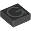 Набор LEGO Tile 1 x 1 with letter Capital G Print, Черный