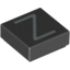 Набор LEGO Tile 1 x 1 with letter Capital Z Print, Черный
