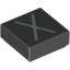 Набор LEGO Tile 1 x 1 with letter Capital X Print, Черный