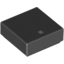 Набор LEGO Tile 1 x 1 with Silver '.' Print, Черный