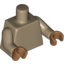 Набор LEGO Torso Plain / Dark Tan Arms / Medium Dark Flesh Hands, Dark Tan