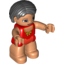 Деталь LEGO DUP. WOMAN W/PAGEBOY HAIR "9", Не определен