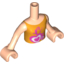 Набор LEGO Torso Friends Orange Vest Top with Hearts Print, Light Flesh Arms with Hands, Light Flesh