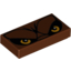 Набор LEGO Tile 1 x 2 with Gorilla Eyes Print [70125], Красно-коричневый