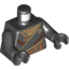 Набор LEGO Torso Ninja Robe with Dark Red and Orange Design [Cole] Print / Black Arms / Black Hands, Черный