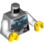 Набор LEGO Torso Chima Eagle Armour with Chi Orb / White Arms / Yellow Hands, Светлый сине-серый