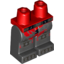 Набор LEGO Legs and Red Hips with Red Loincloth, Black Belt, Silver Knee Pads and Claws Print, Черный