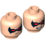 Набор LEGO Minifig Head Dual Sided Mask Black with Red Eyeholes Determined / Smiling Print (Nightwing) [Hollow Stud], Light Flesh