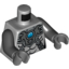 Набор LEGO Torso Chima Silver Armor with Straps and Blue Round Jewel (Chi) Print / Black Arms / Dark Bluish Gray Hands, Светлый сине-серый