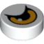 Набор LEGO Tile 1 x 1 Round with Hooded Eye Print, Белый