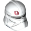 Набор LEGO Minifig Helmet SW Clone Trooper with Dark Red Emblem Print, Белый