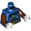 Набор LEGO Torso Chima Dark Blue Scarf, Gold Chains, Dark Blue Belt and Blue Round Jewel (Chi) Print / Reddish Brown Arms / White Hands , Голубой